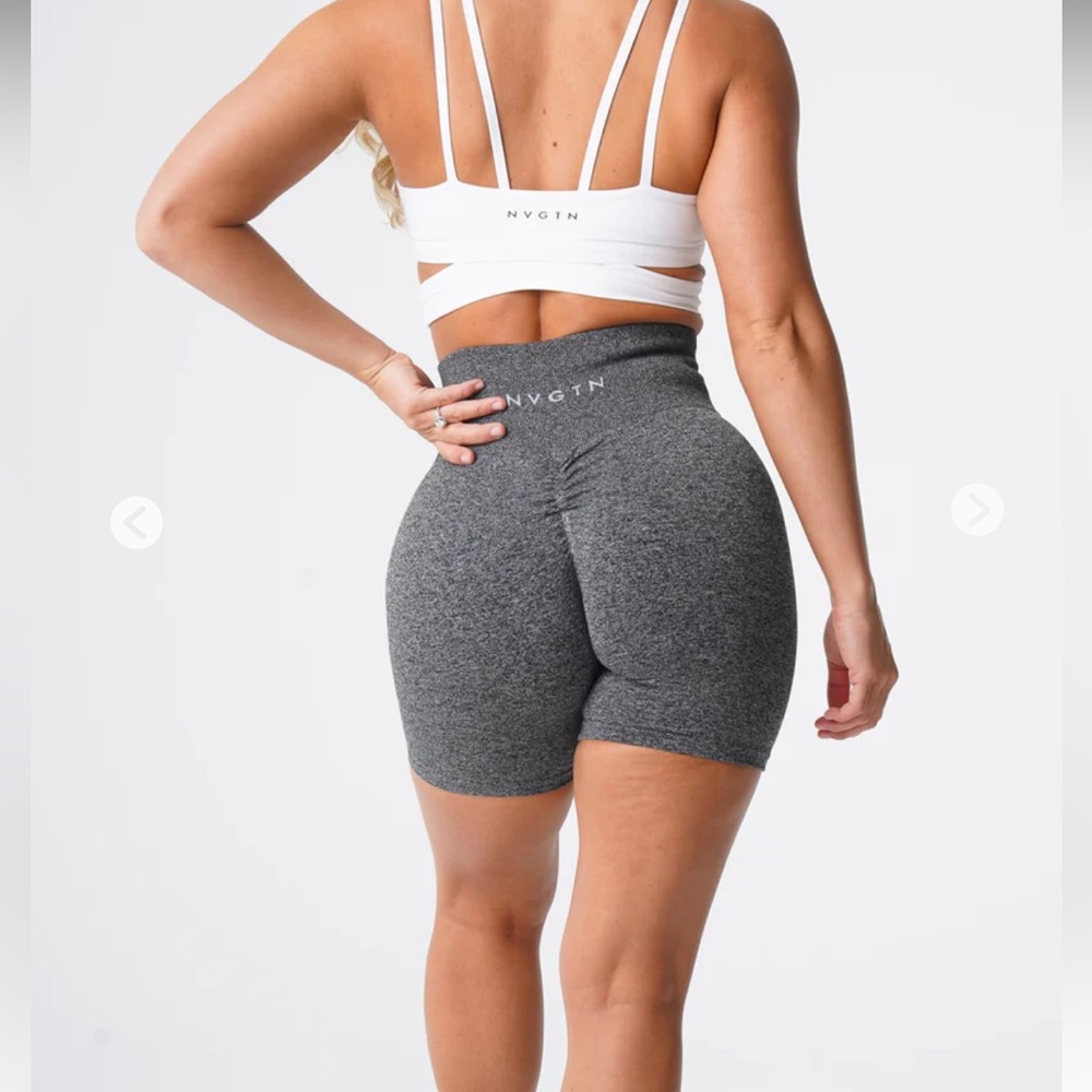 NVGTN Black Speckled Scrunch Seamless Shorts